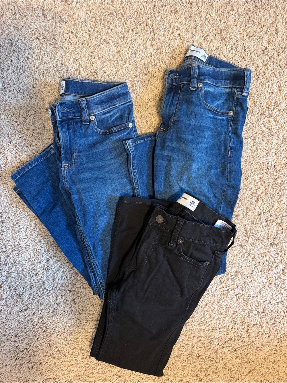 Boys Abercrombie Kids Skinny Jeans Bundle - Blue & Black
